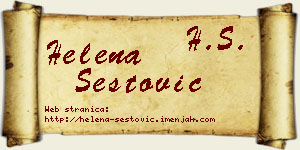Helena Šestović vizit kartica